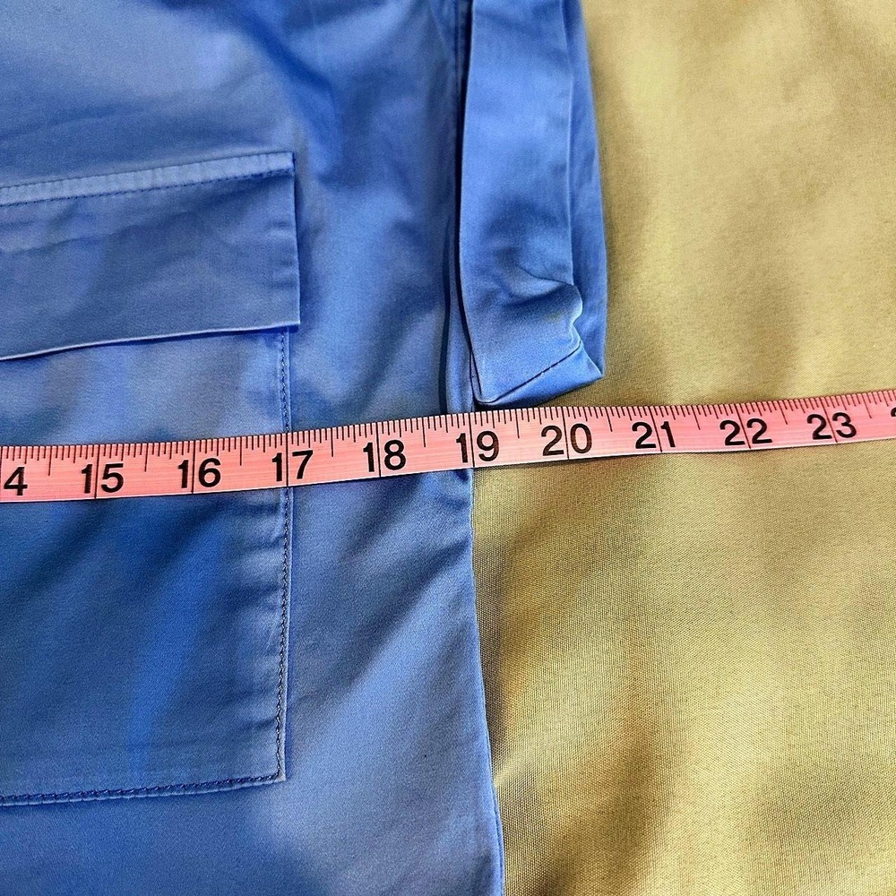 Banana‎ Republic Blue Shirt Dress Petite XS Utility Mini Cotton Stretch - Picture 5 of 8